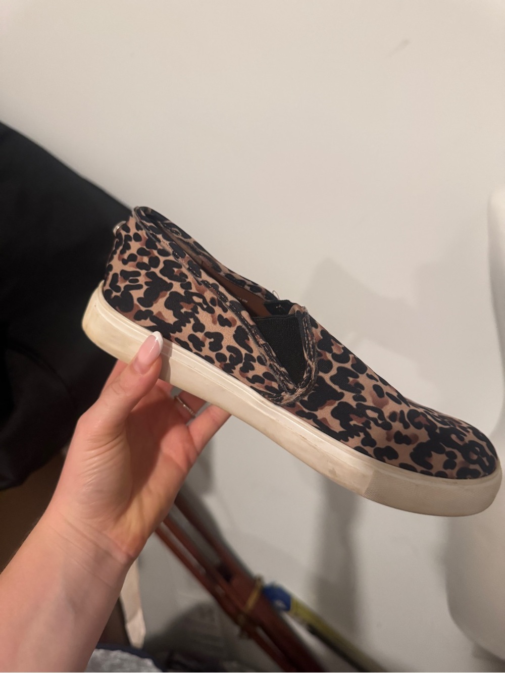 Steve Madden Leopard Slip-On Sneakers in Tan and Black
